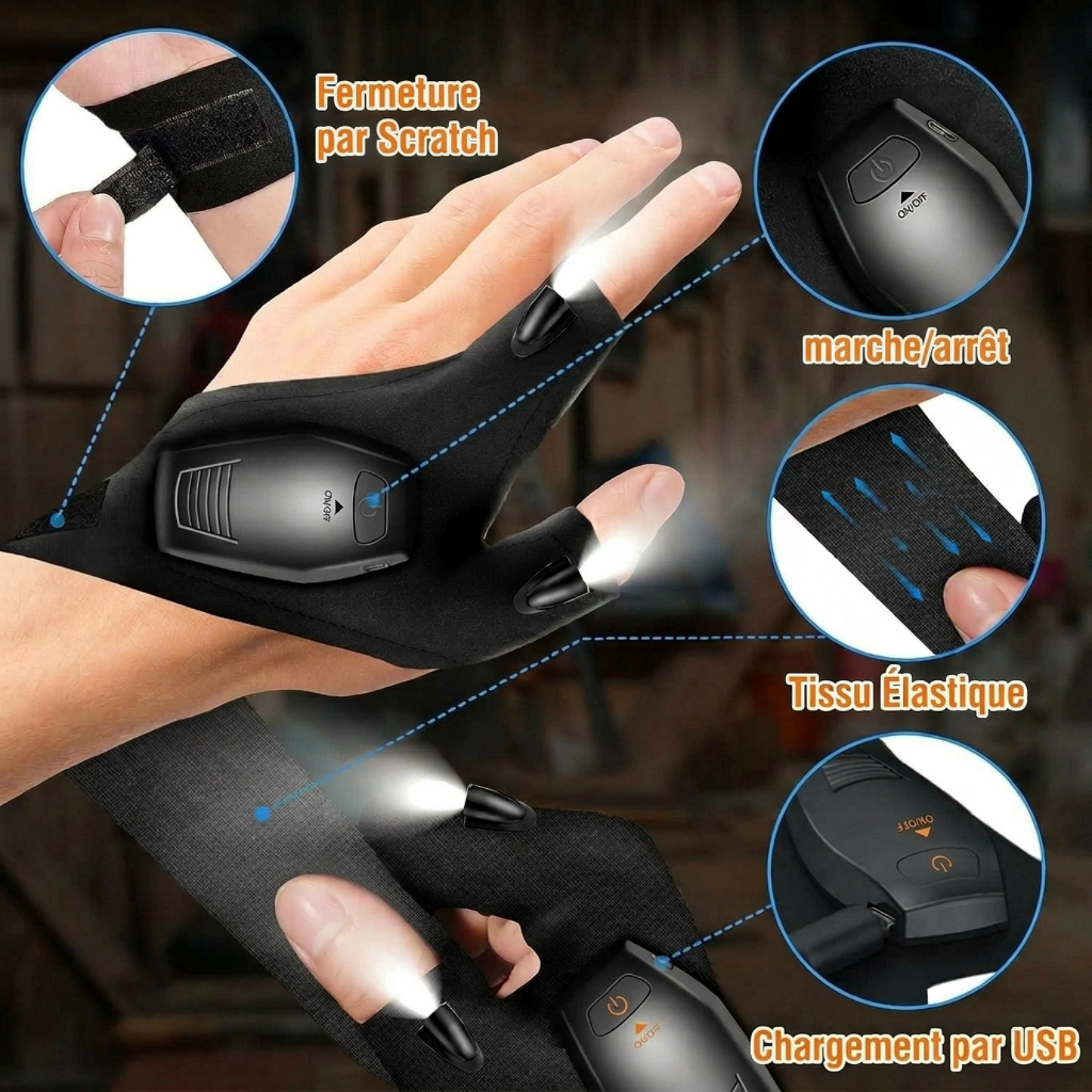 Les Gants LED