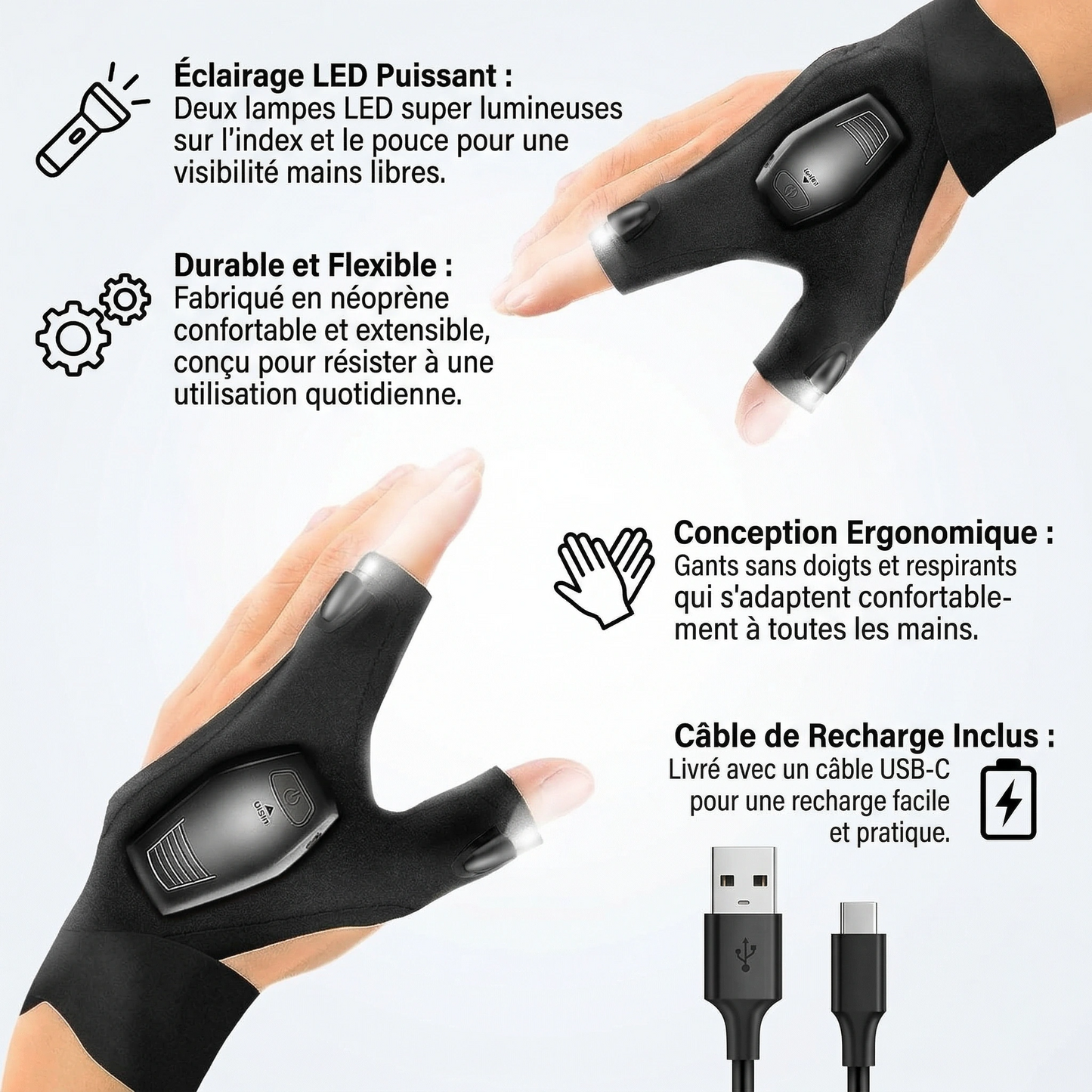 Les Gants LED