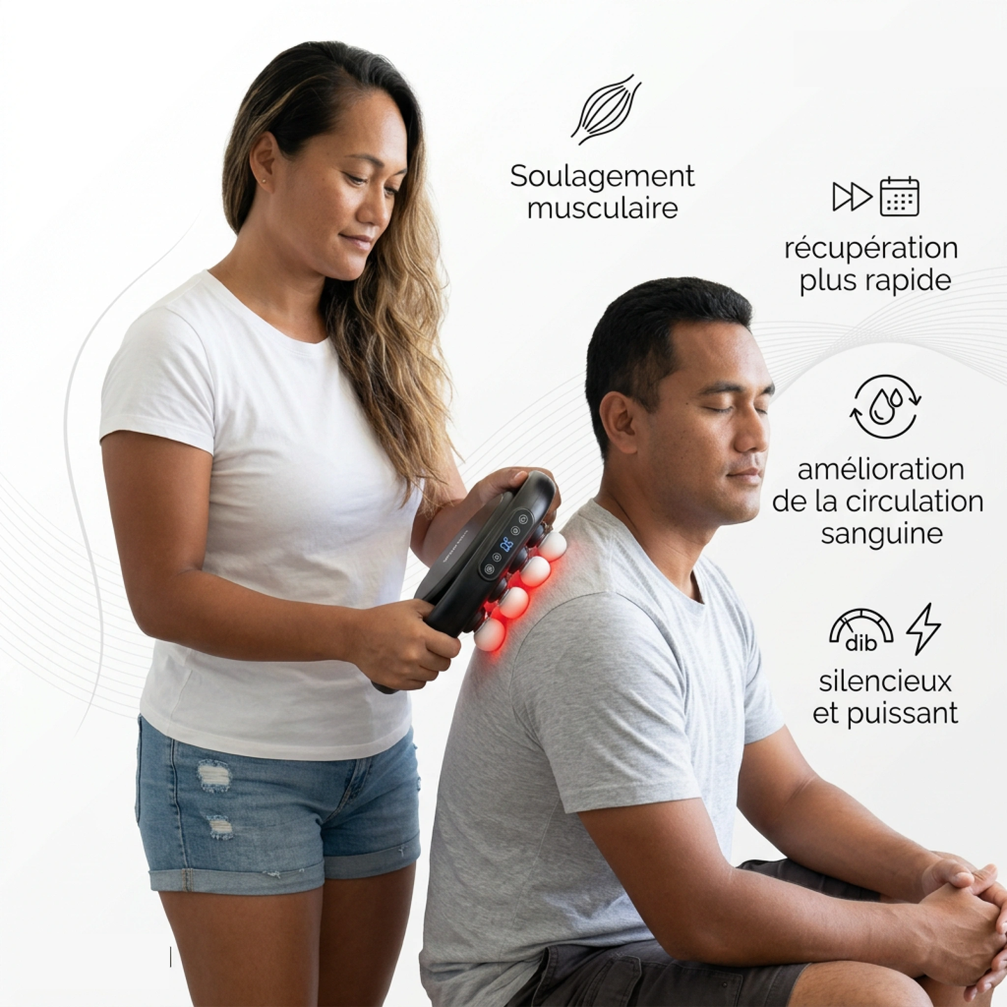 MASSAGE GUN (12 TÊTES)